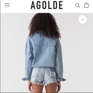Agolde Parker high rise denim shorts